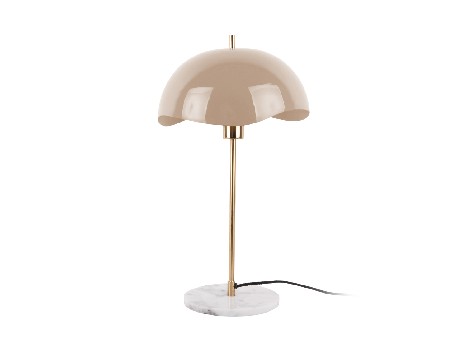 Table lamp Waved Dome enamel soft brown