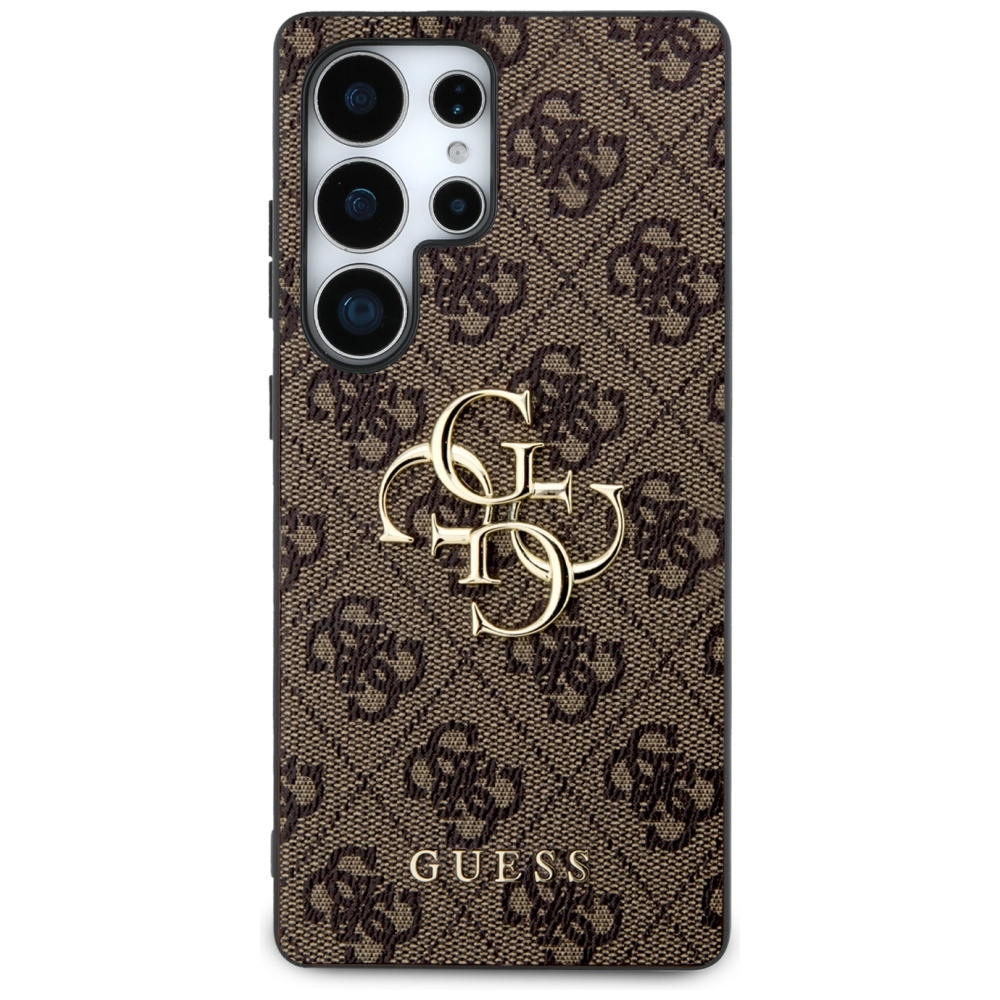 Samsung Galaxy S25 Ultra Leder Hardcase Hülle 4G Big Metal Logo (GUHCS25L4GMGBR) - Braun