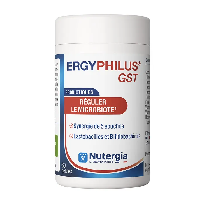 Probiotiques - ERGYPHILUS GST - Réguler le microbiote - 60 Gélules