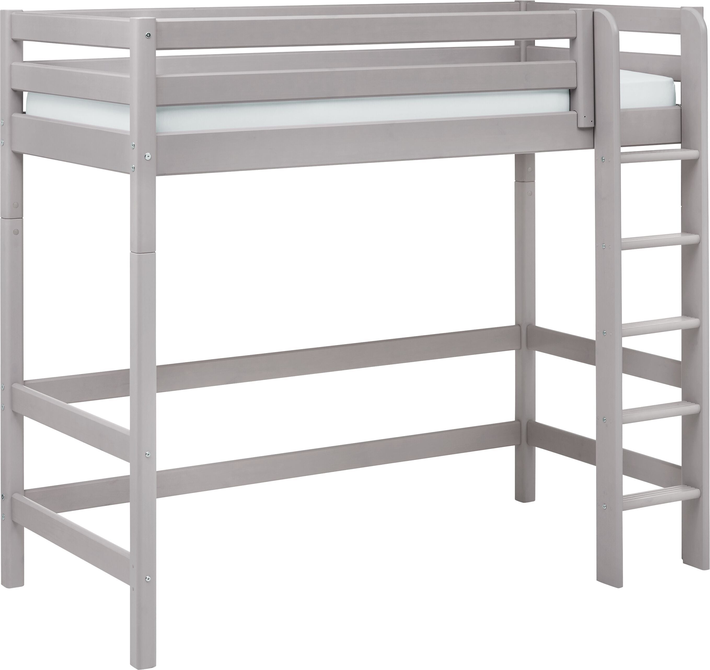 Flexa CLASSIC Hochbett - Grau / B: 110.0 cm x T: 210.0 cm x H: 185.0 cm
