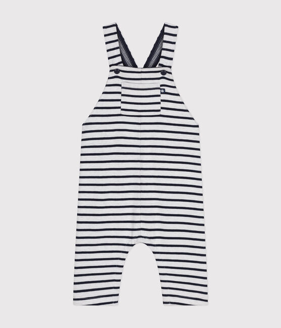 Salopette longue en double jersey rayée bébé