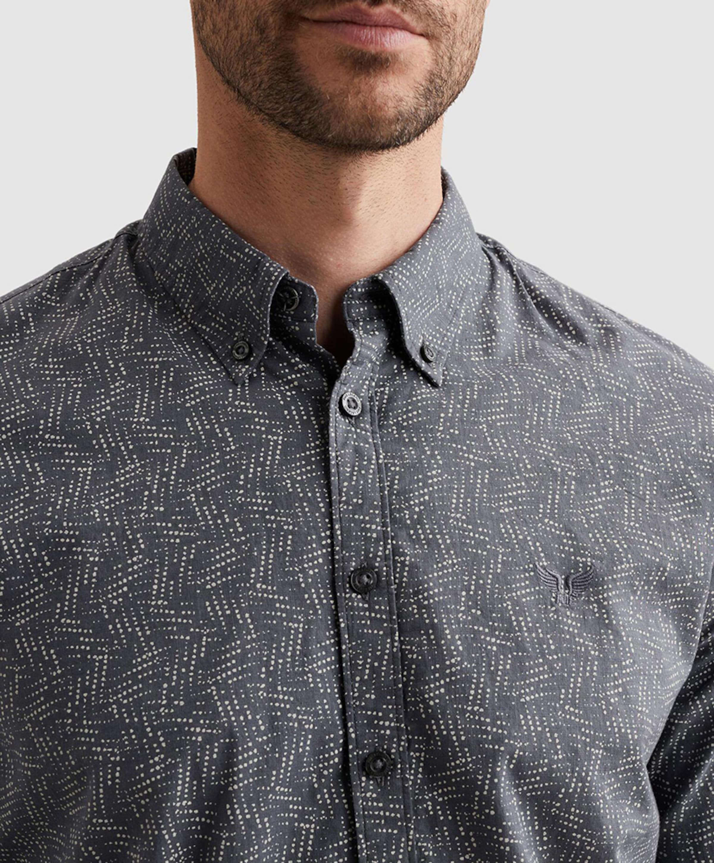 PME Legend Heren overhemd lange mouw blauw