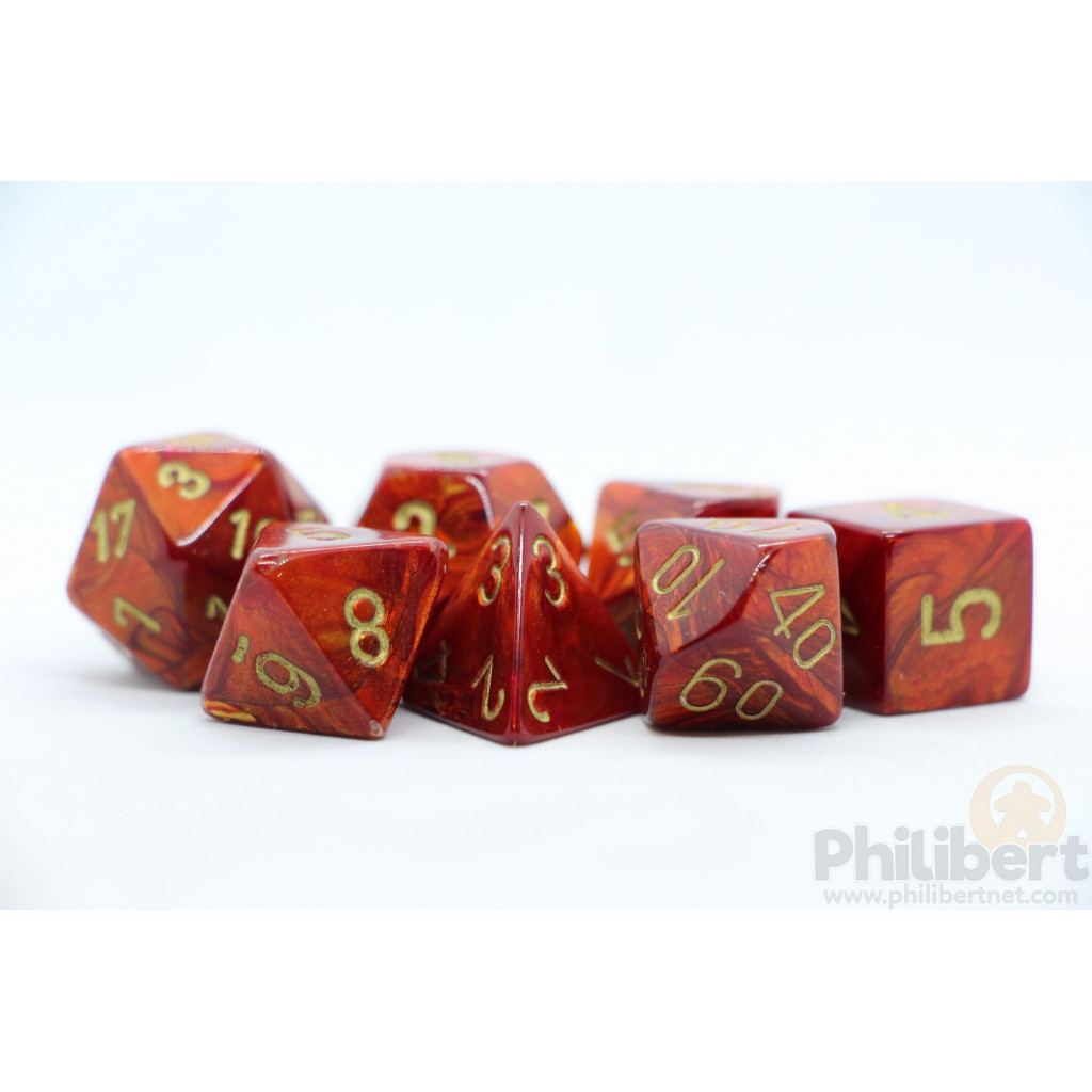 Set de 7 Dés JDR Chessex : Scarab