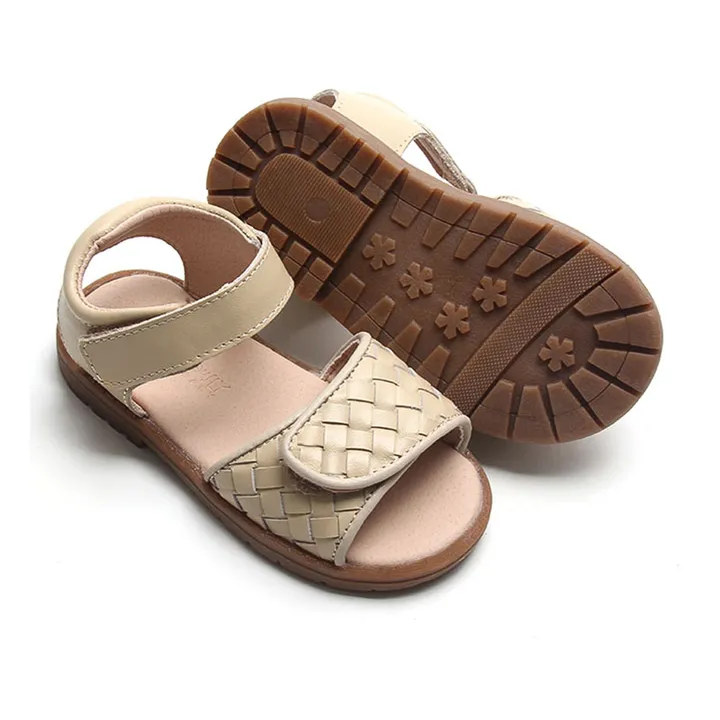 Consciously Baby Sandales Tissées Woven Cuir | Ecru