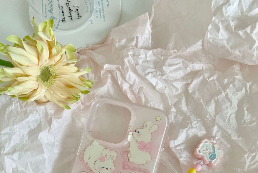 Fonekase - Konijnenhoesje - iPhone 15 Pro Max / 15 Pro / 15 / 14 Pro Max / 14 Pro / 14 / 13 Pro Max / 13 Pro / 13 / 12 Pro Max / 12 Pro / 12 / 11