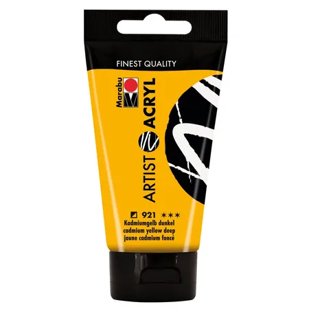 Marabu Artist Acryl, Kadmiumgelb dunkel 921, 75 ml