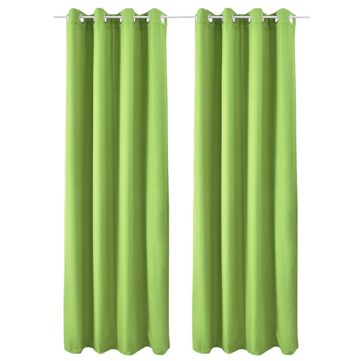 Beautissu Amelie TO Gordijn met Ring 140x245cm Groen (set van 2)