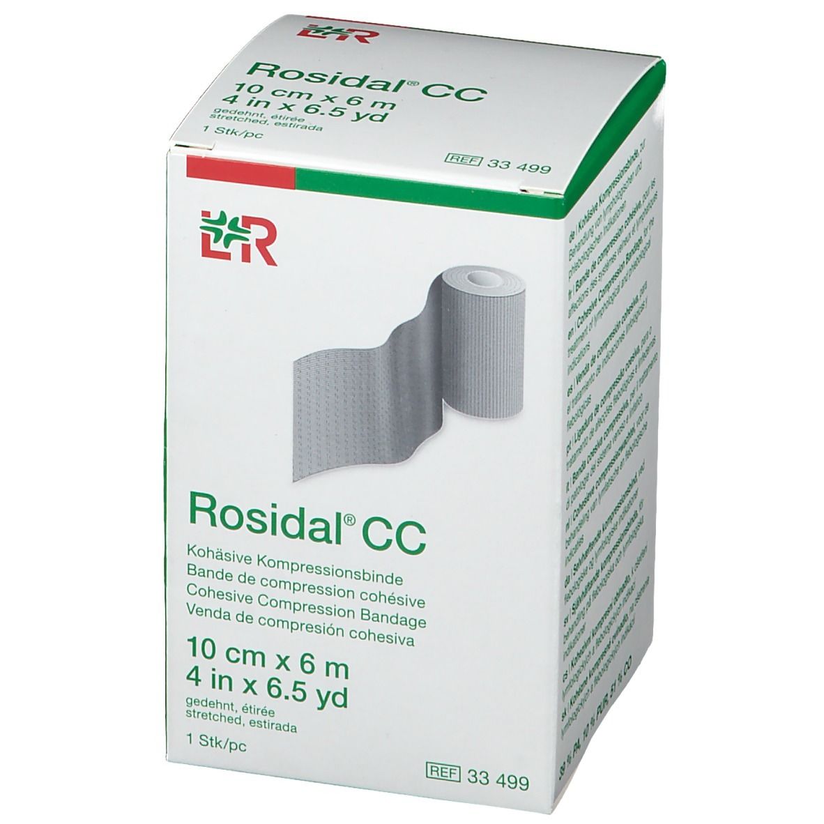 ROSIDAL CC kohäsive Kompressionsbinde 10 cm x 6 m