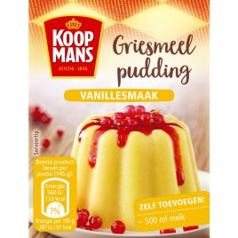 Koopmans Griesmeelpudding vanillesmaak klein