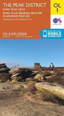 The Peak District: Dark Peak Area - OS Explorer OL01 (Sheet map, folded)