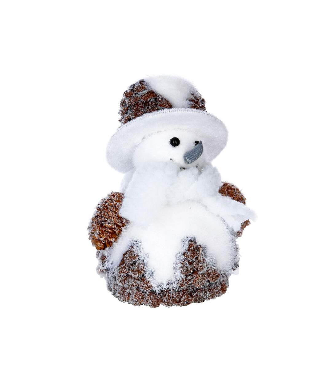 Bonhomme de Neige Déco Glacé 29cm Blanc