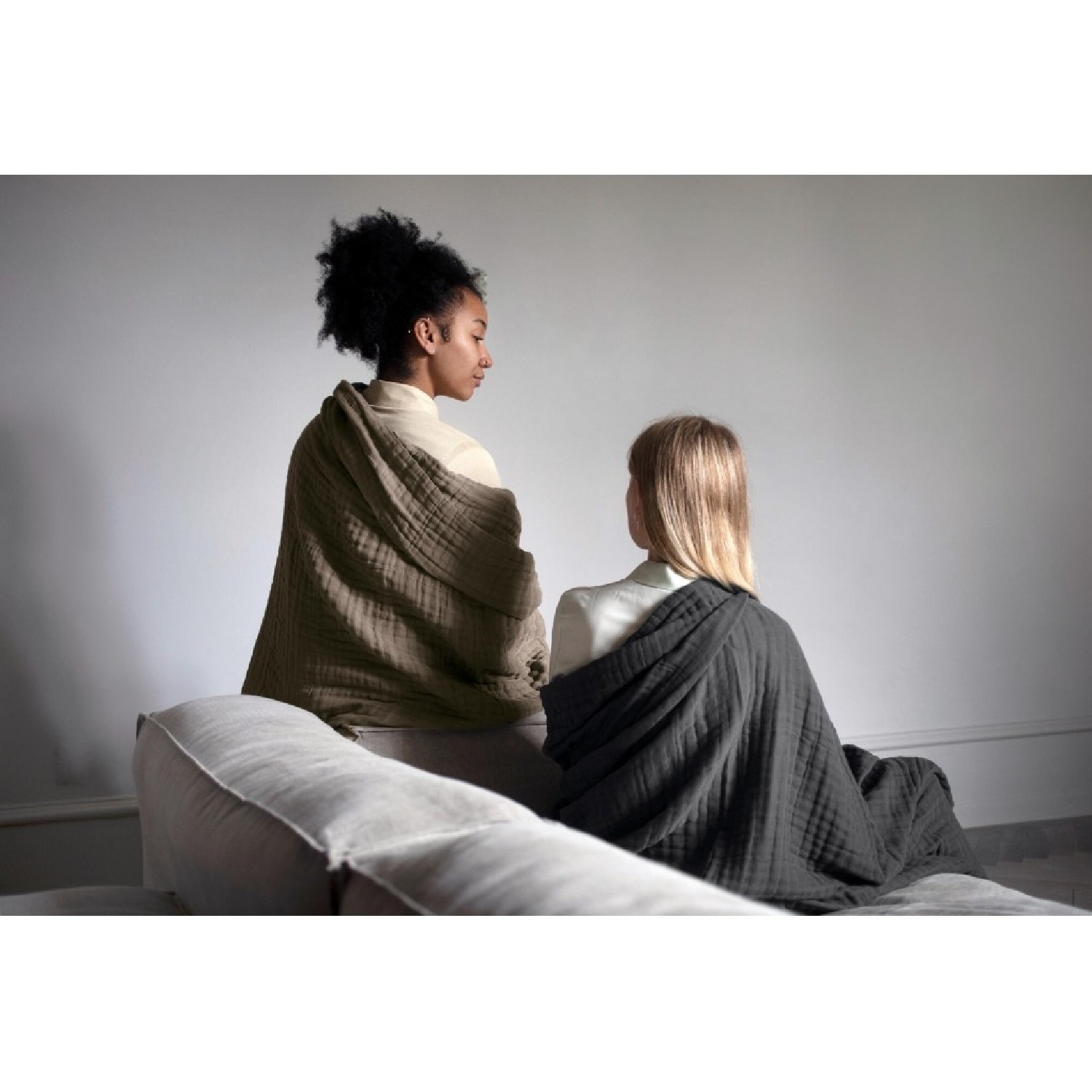 The Organic Company Decke 6-Layer Soft Blanket Dark Grey
