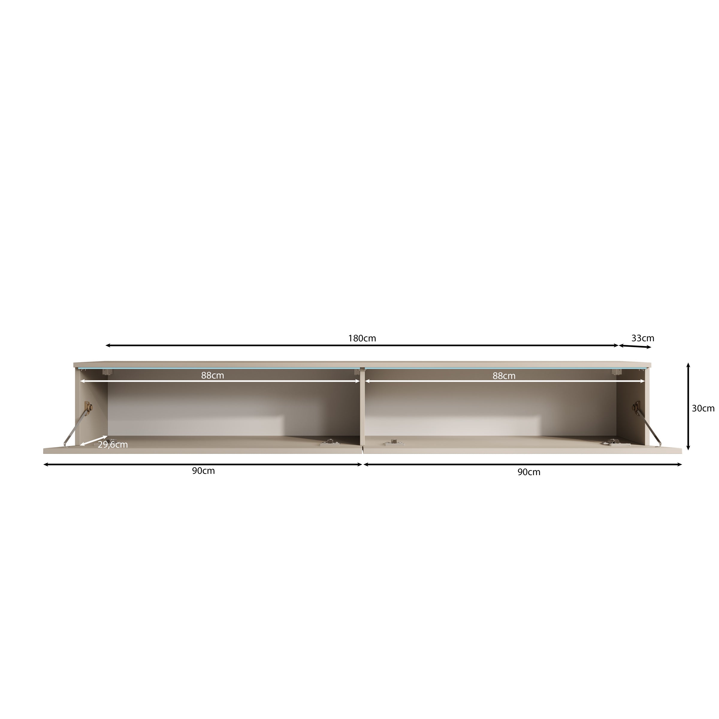Dixon - TV-Meubel - Groen - 180x33x30 cm