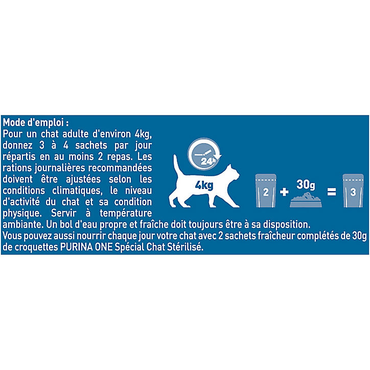 Aliment pour chat stérilisé One Spécial chat Stérilisé Effilés en sauce :bœuf poulet saumon dinde 8 x 85g