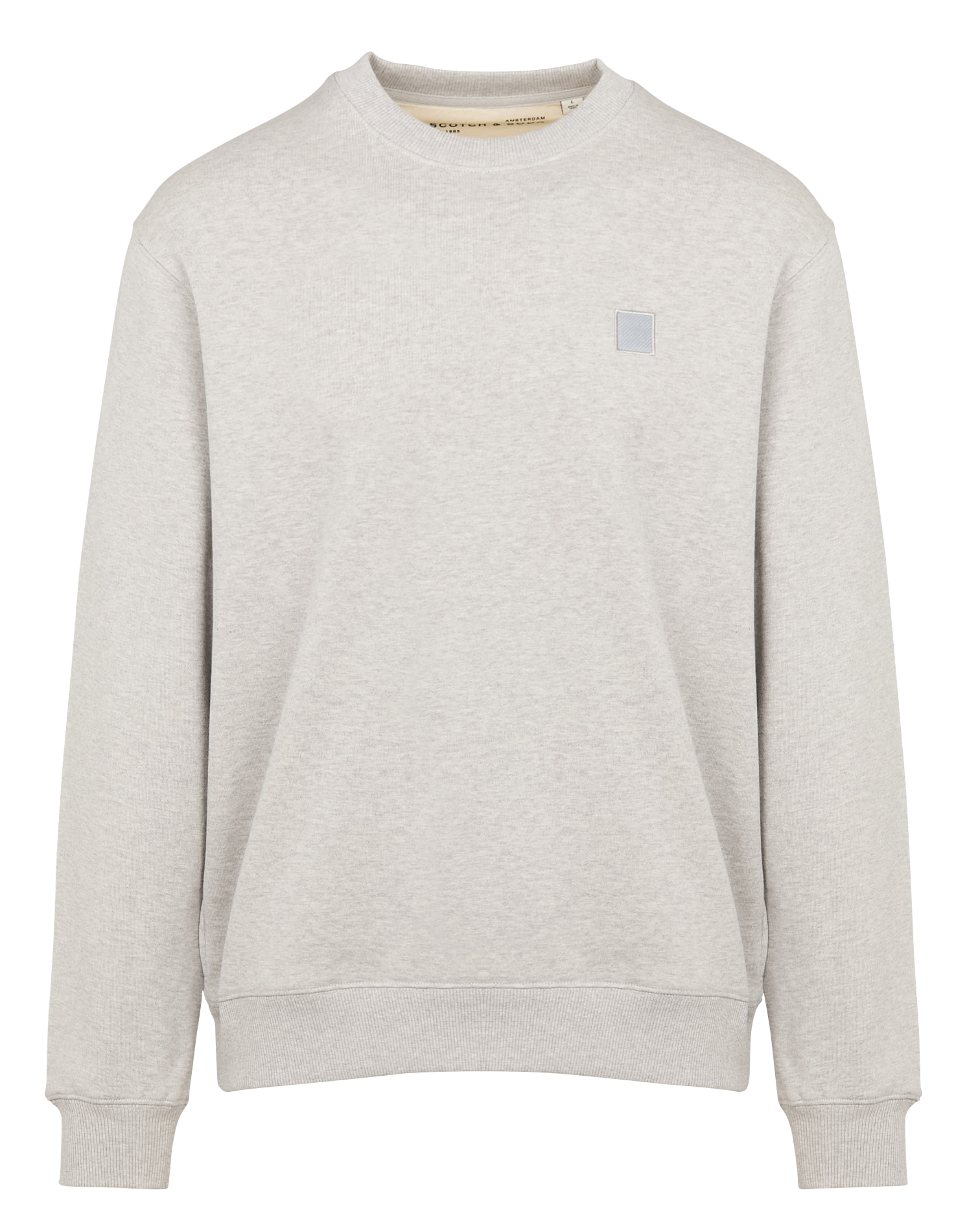 Sweat ample col rond en coton | Gris
