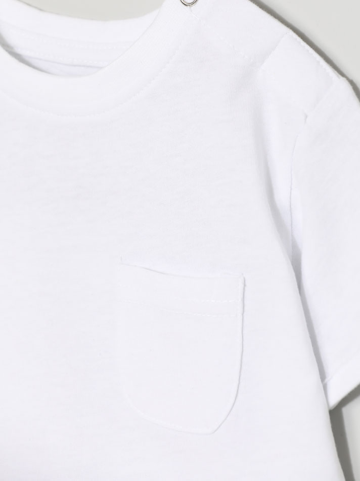 Pacote com 4 camisetas lisas de manga curta - Brancas