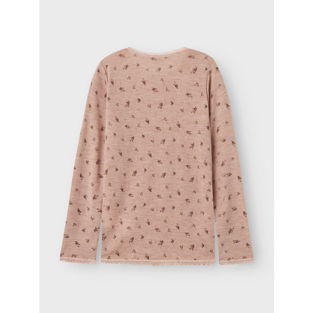 Køb Name It Shadow Gray Small Flowers Nkfwang Uld Needle Ls Top