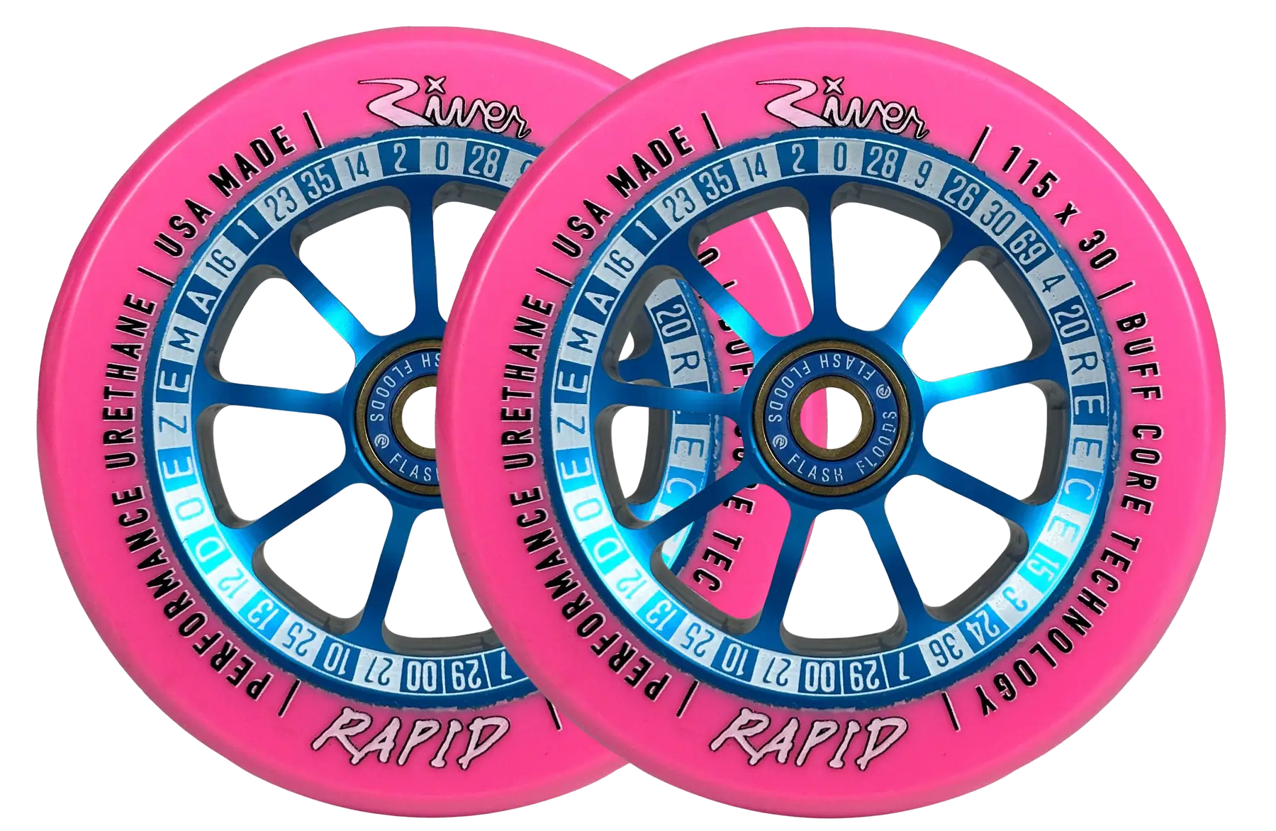 River 115 Rapid Hjul Til Løbehjul 2-Pak | SkatePro
