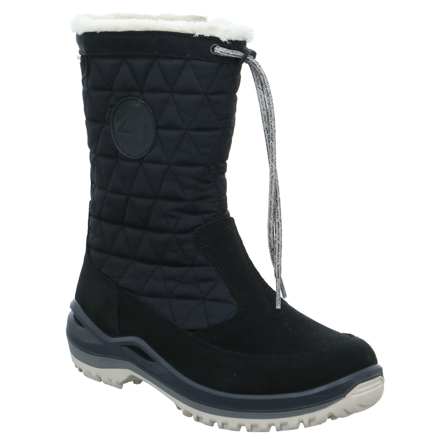 LOWA Snowboots Damen Schwarz Synthetik