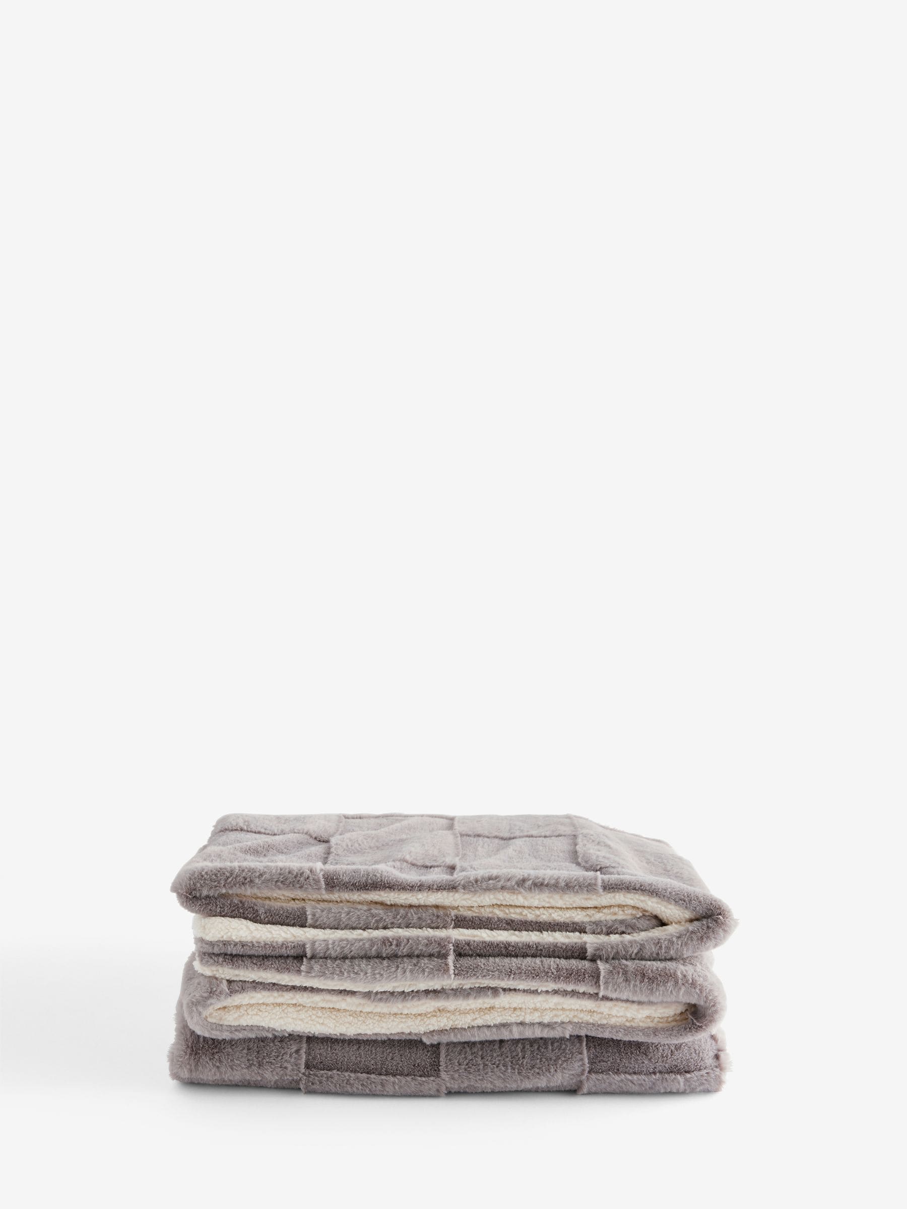 Jasper behaaglijke fleece omkeerbare bedloper met dambordmotief