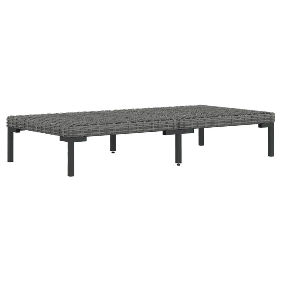 vidaXL - Loungeset - Grijs - Poly rattan - 3 stuks - Met kussens
