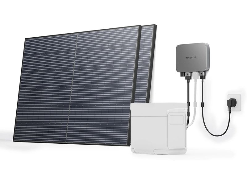 EcoFlow PowerStream Balkonkraftwerk Set Balkonkraftwerk mit 600 W Wechselrichter CH-Version