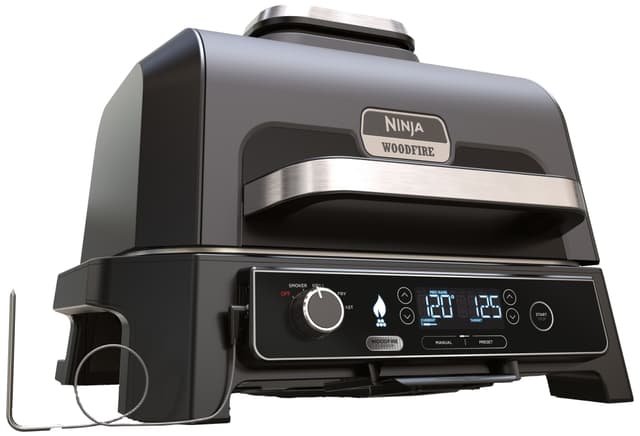 Ninja Woodfire Pro XL elektrisk grill OG850EU (grå og sort)