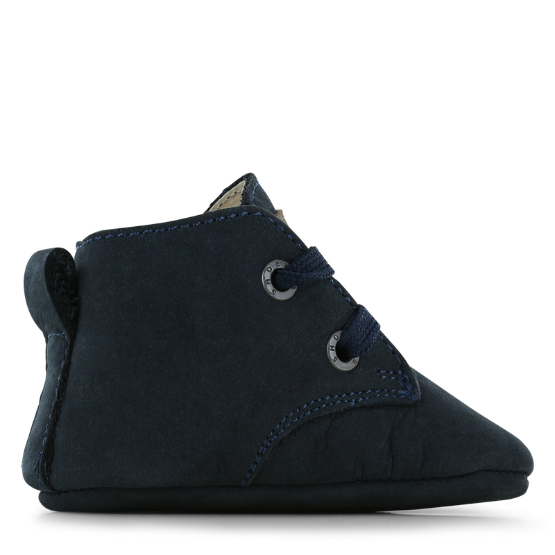 Shoesme Newborn donkerblauw leren slofje  | Uni schoenen