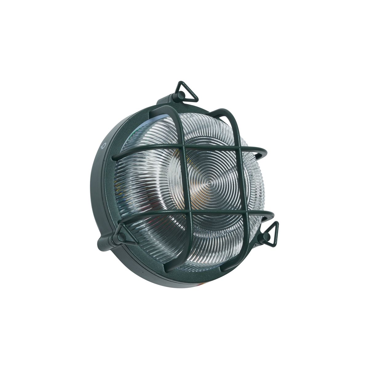 Buiten wand- en plafondlamp donker groen rond IP44 - Noutica