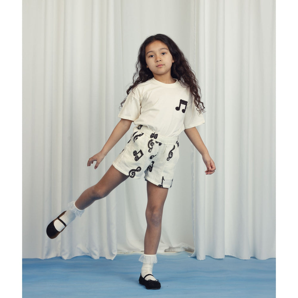 Køb Mini Rodini Offwhite Note Chenille T-Shirt