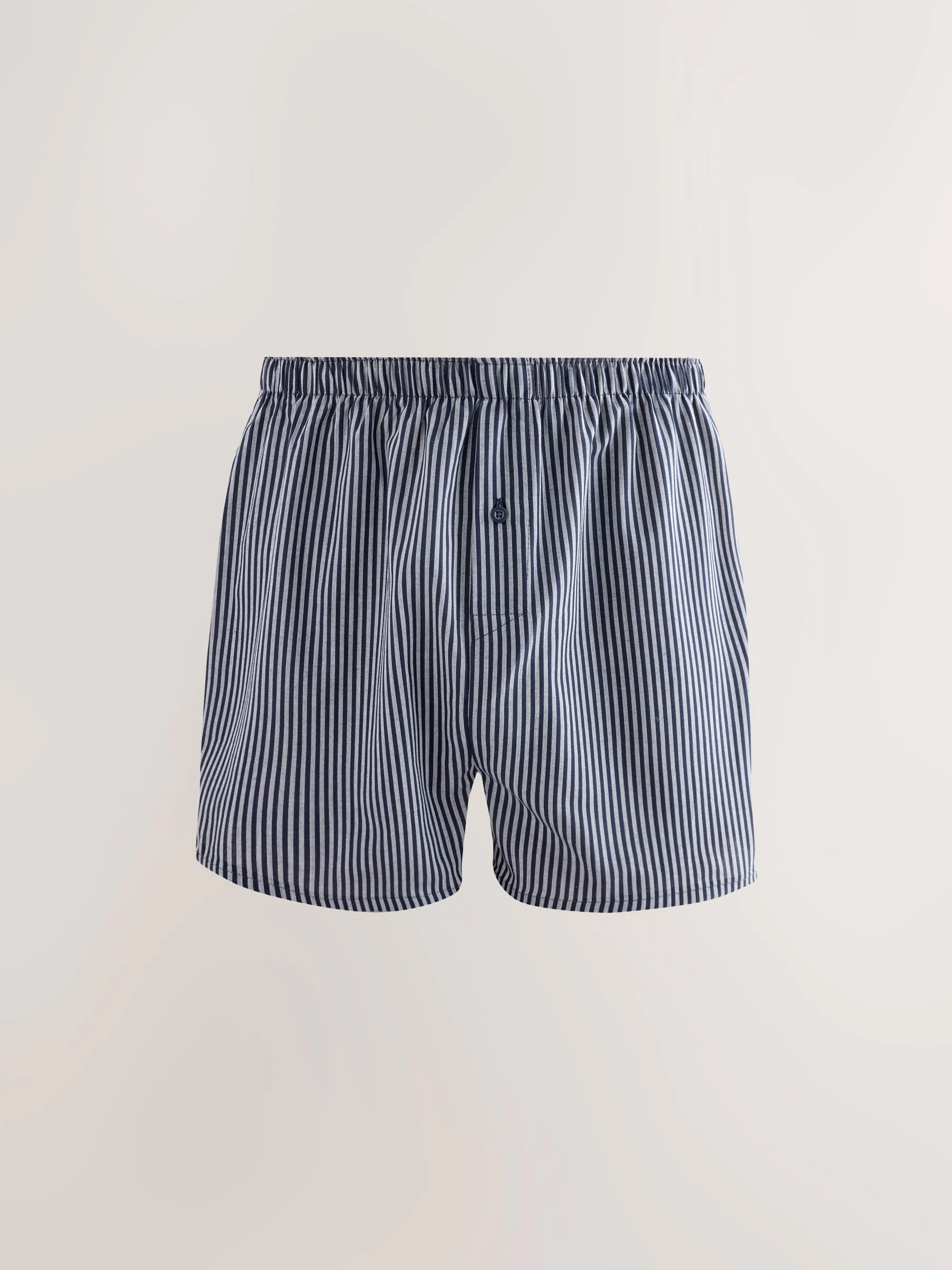 Marineblauw gemengd patroon - Verpakking van 4 - Geweven boxershorts van puur katoen
