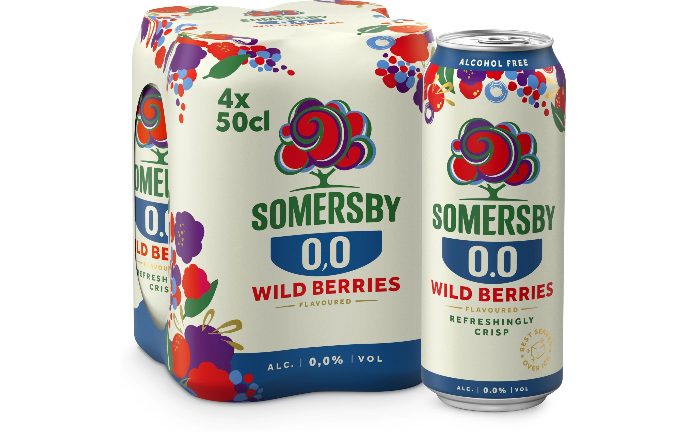 Wild Berries alkoholfrei 4 x 0.5 lSpritziger Cider mit Beerenaroma