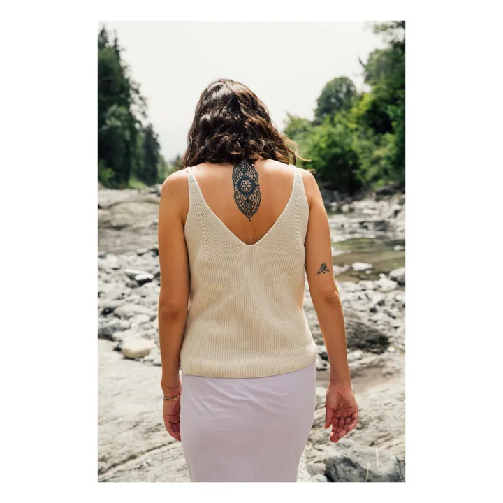 Matona Débardeur Maille Coton Bio | Beige