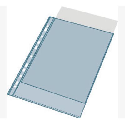 Exacompta - 50 Pochettes plastique perforées - A4 - PP lisses - cristal 6/100E