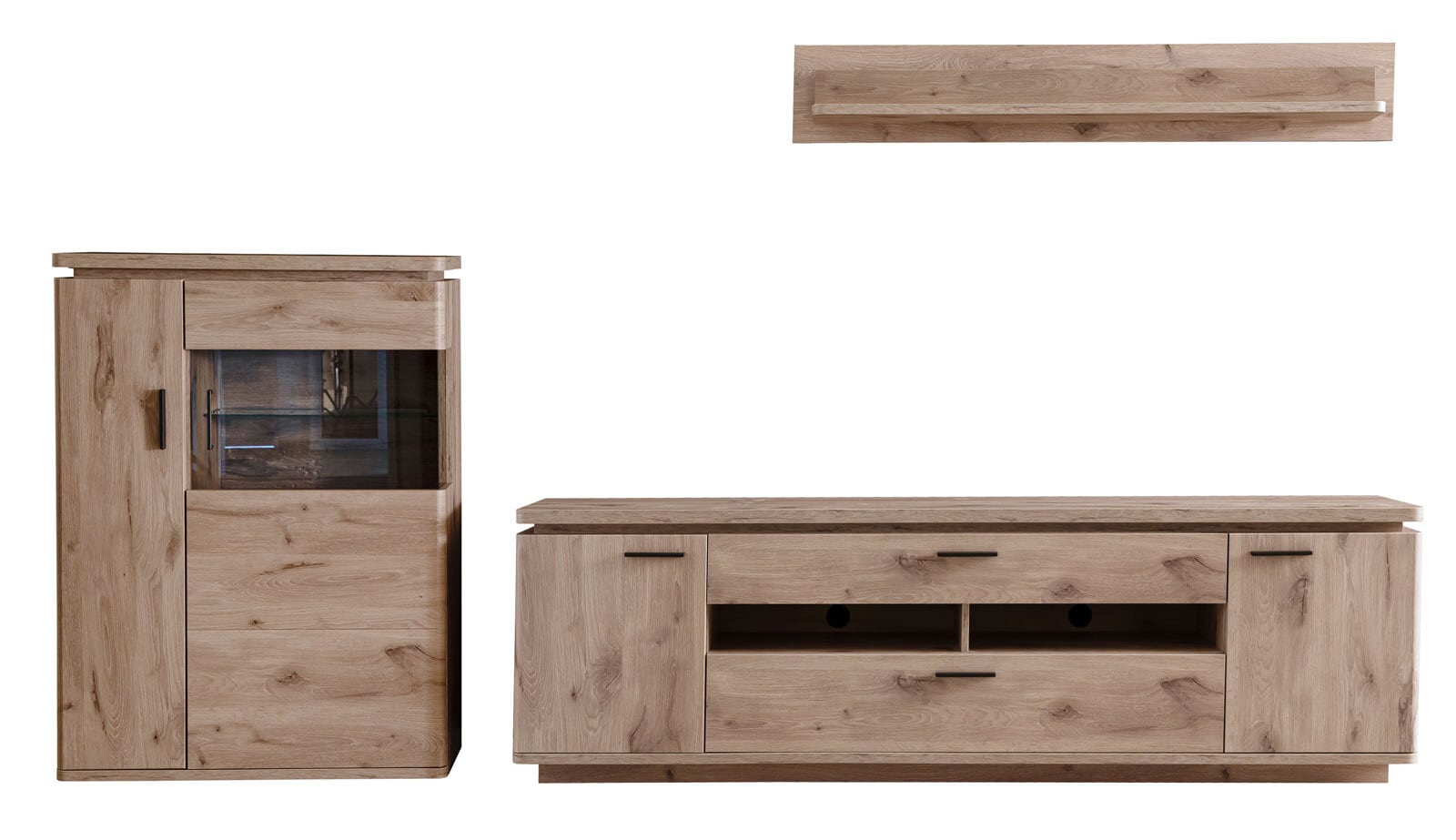 CASAVANTI Wohnwand MODENA I 3-teilig braun