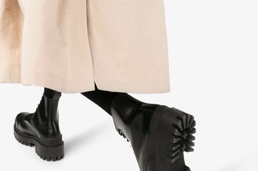 FORSETI - Lange trenchcoat met kraag en knopen