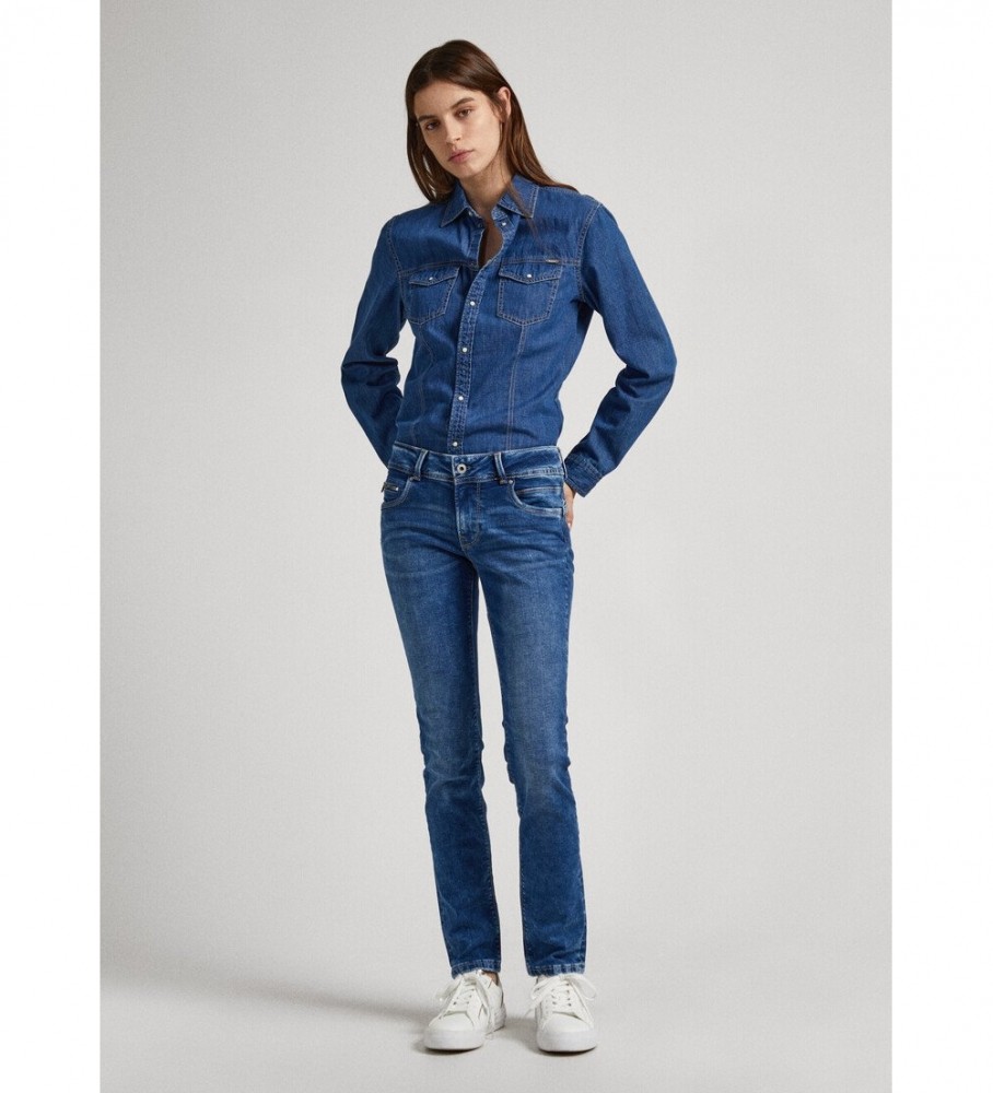 Calça jeans Pepe Jeans New Brooke azul