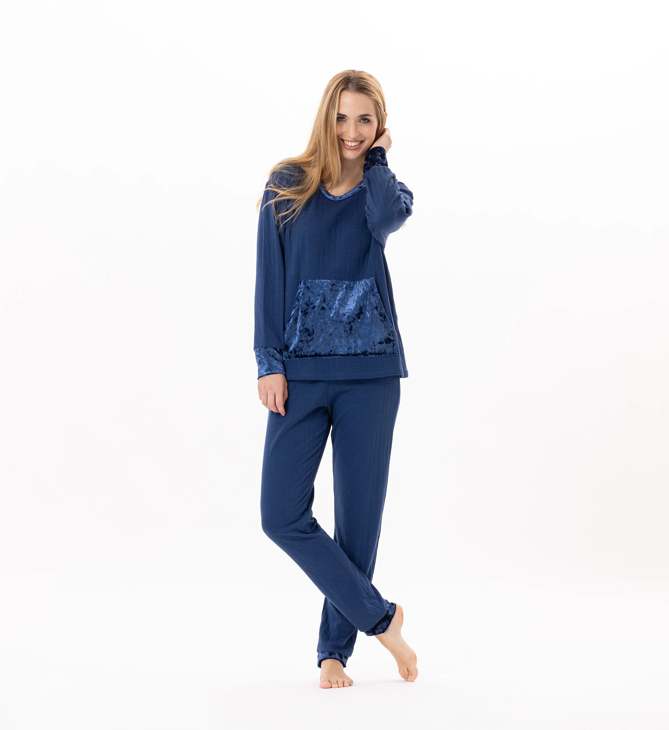 PILLOW 802 - Pyjama en jersey matelassé | Bleu