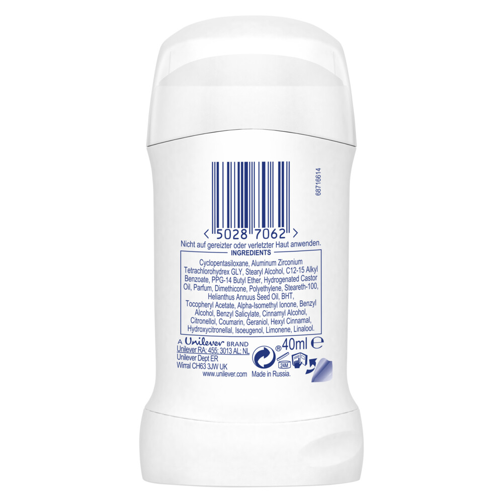 6x Dove Deodorant Stick Invisible Dry40 ml