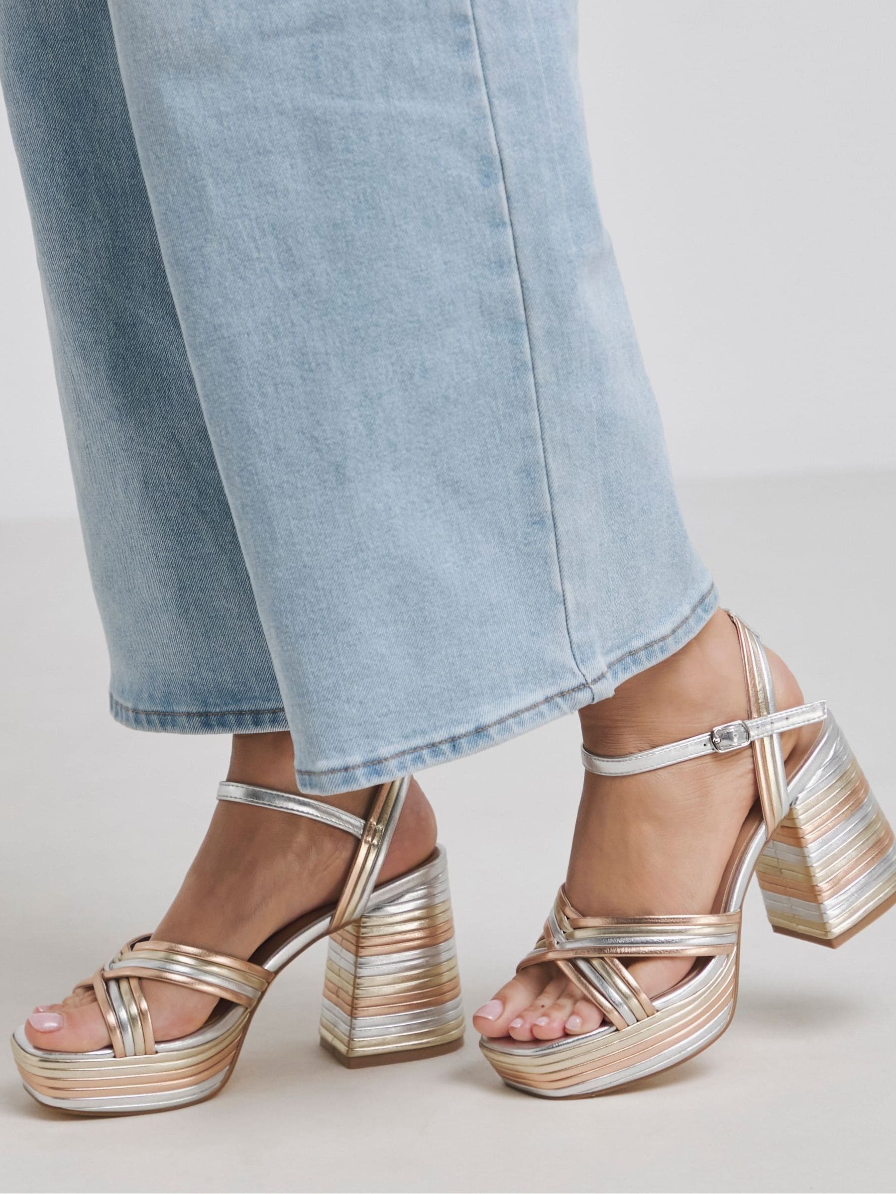 Simply Be Multi Strap Platform Heels
