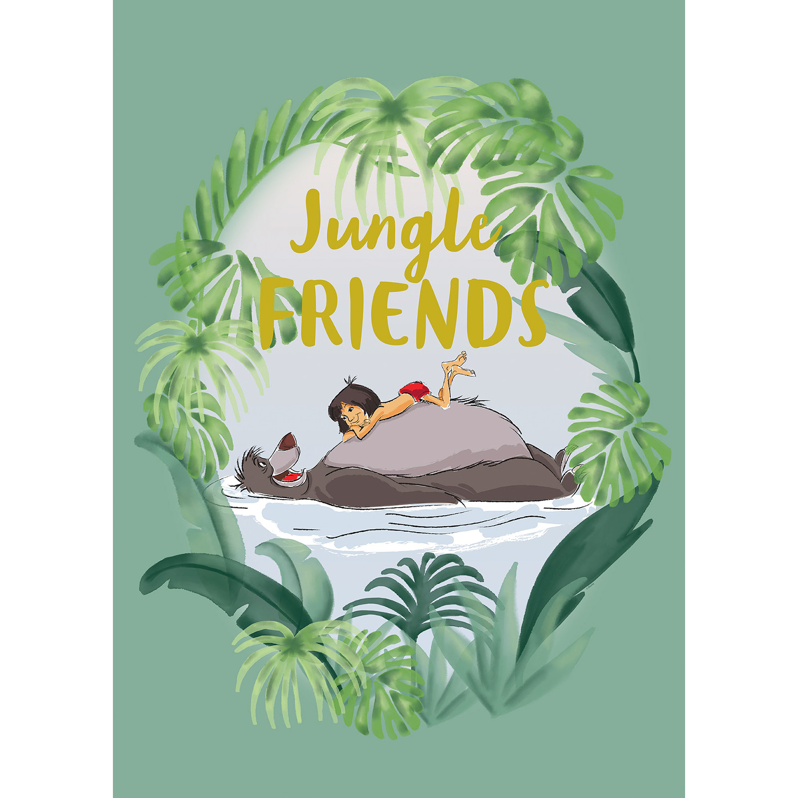Wandbild JUNGLE BOOK FRIENDS - 50x70cm