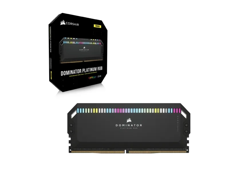 CORSAIR Dominator Platinum RGB - DDR5 - sæt - 64 GB: 4 x 16 GB - DIMM 288-PIN - 6400 MHz / PC5-51200 - CL32 - 1.40 V - sort