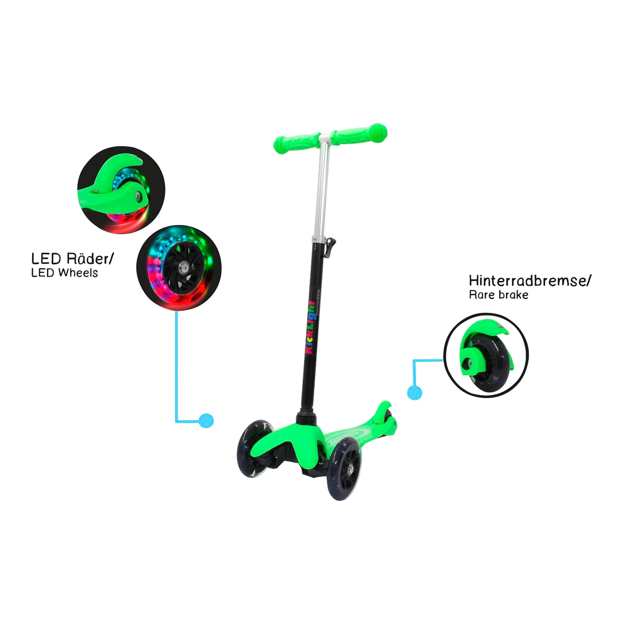 Jamara Scooter KickLight grün