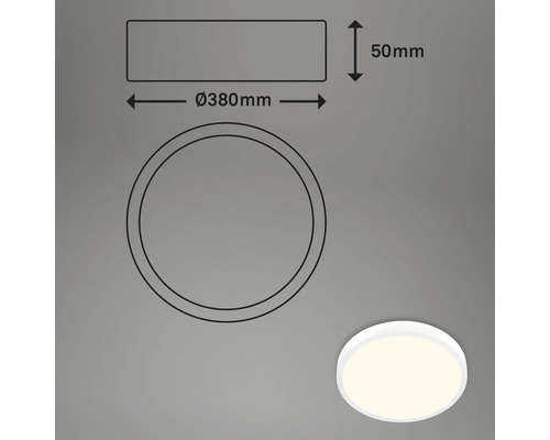 LED plafondlamp 24W 2900 lm 3000 K HxØ 5x38 cm Runa wit