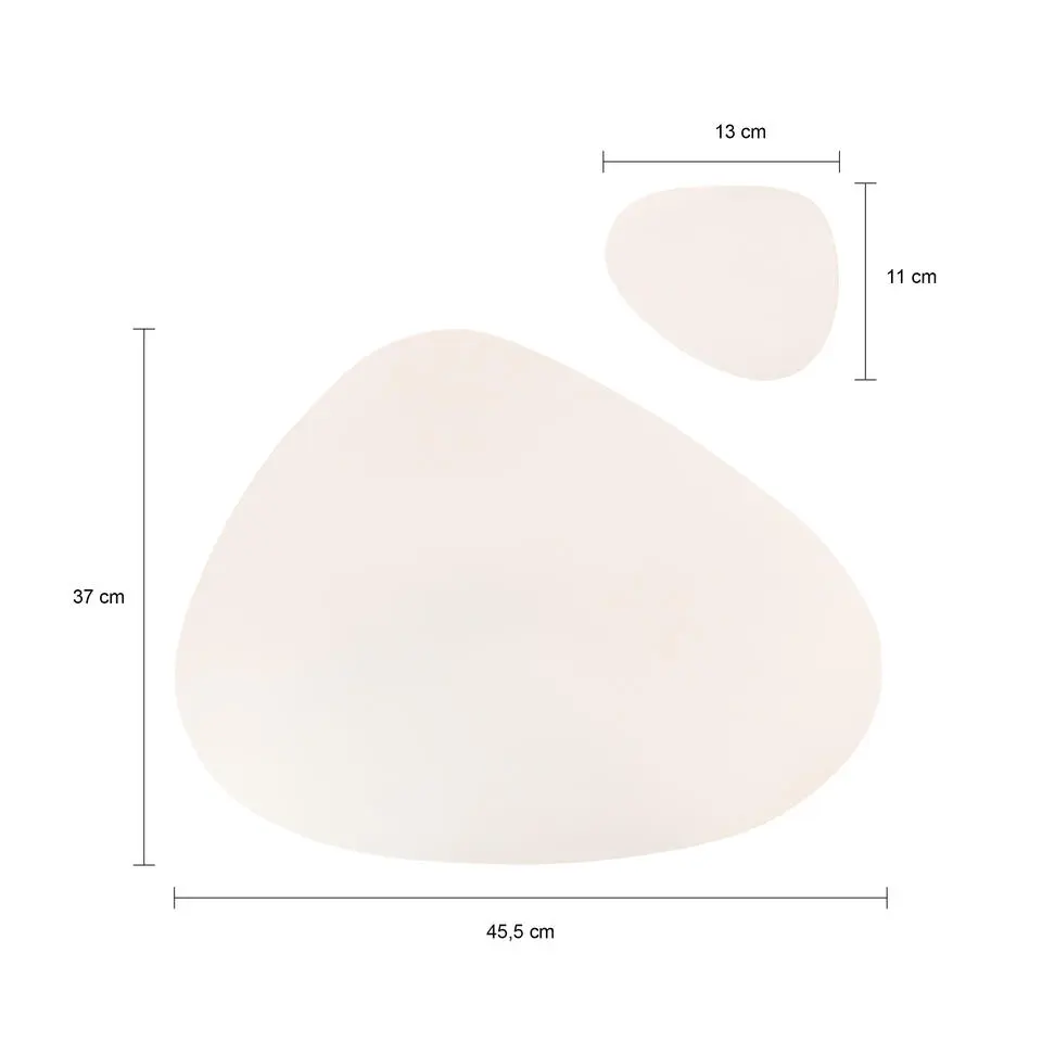 Krumble Placemat set design - 6 stuks - Wit