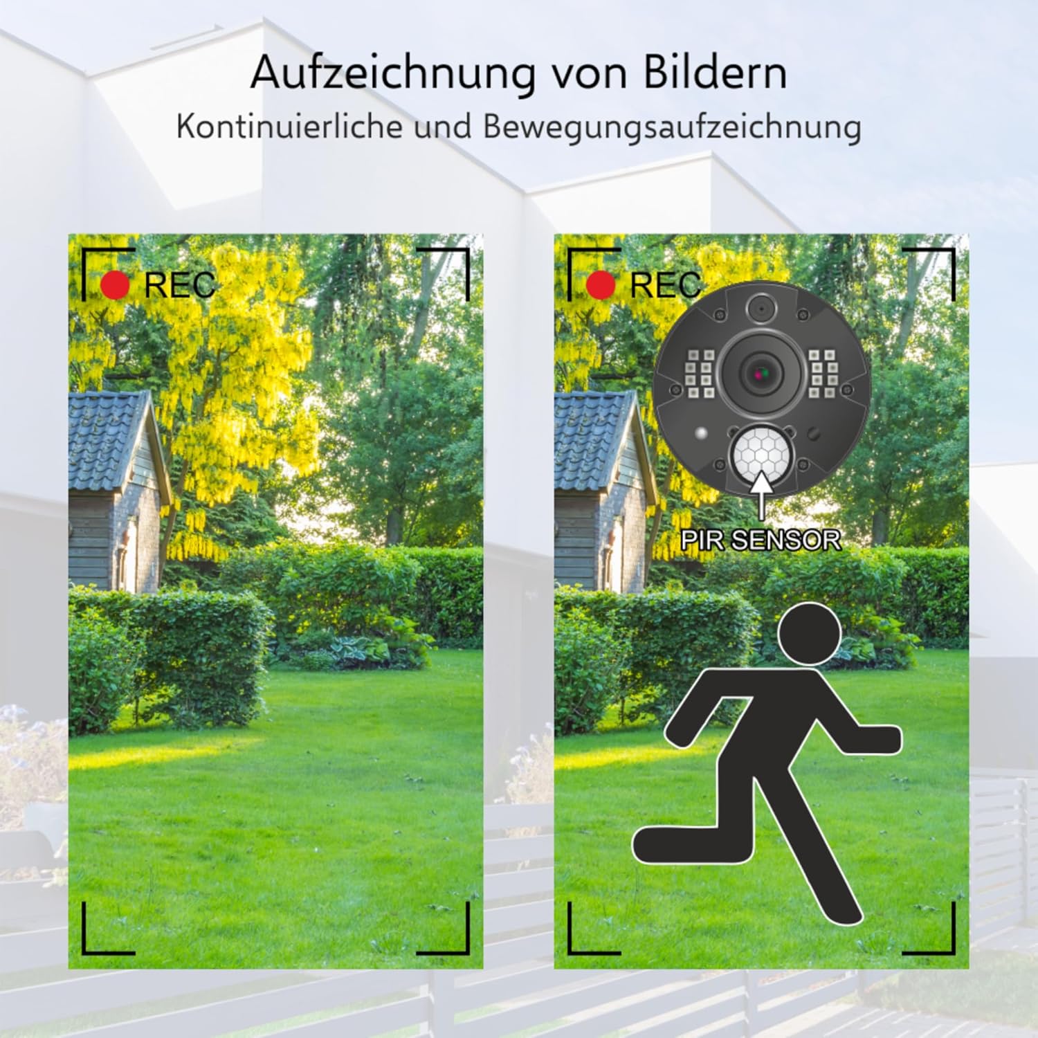 ELRO CZ40RIPS Kabelloses Überwachungssystem, Full-HD 1080p Kamera mit Nachtsicht, 7'' Monitor & App, IP65