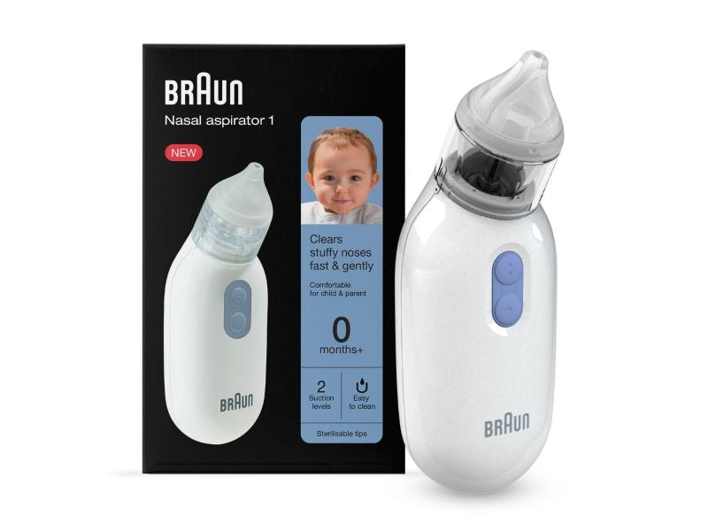 Braun Nasensauger BNA 100 Weiss Nasenschleimentferner
