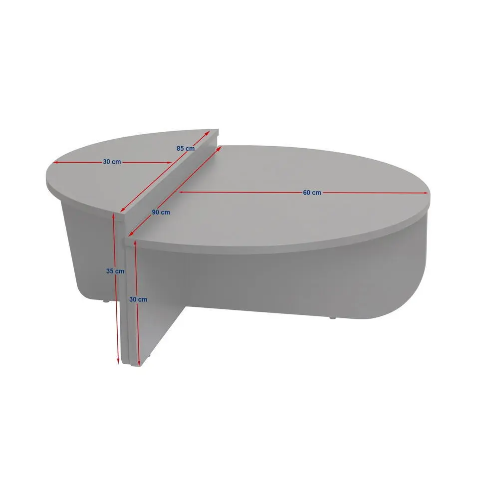 CALICOSY - Set van 2 Salontafels ORION - Travertijn - 35x90x90 cm