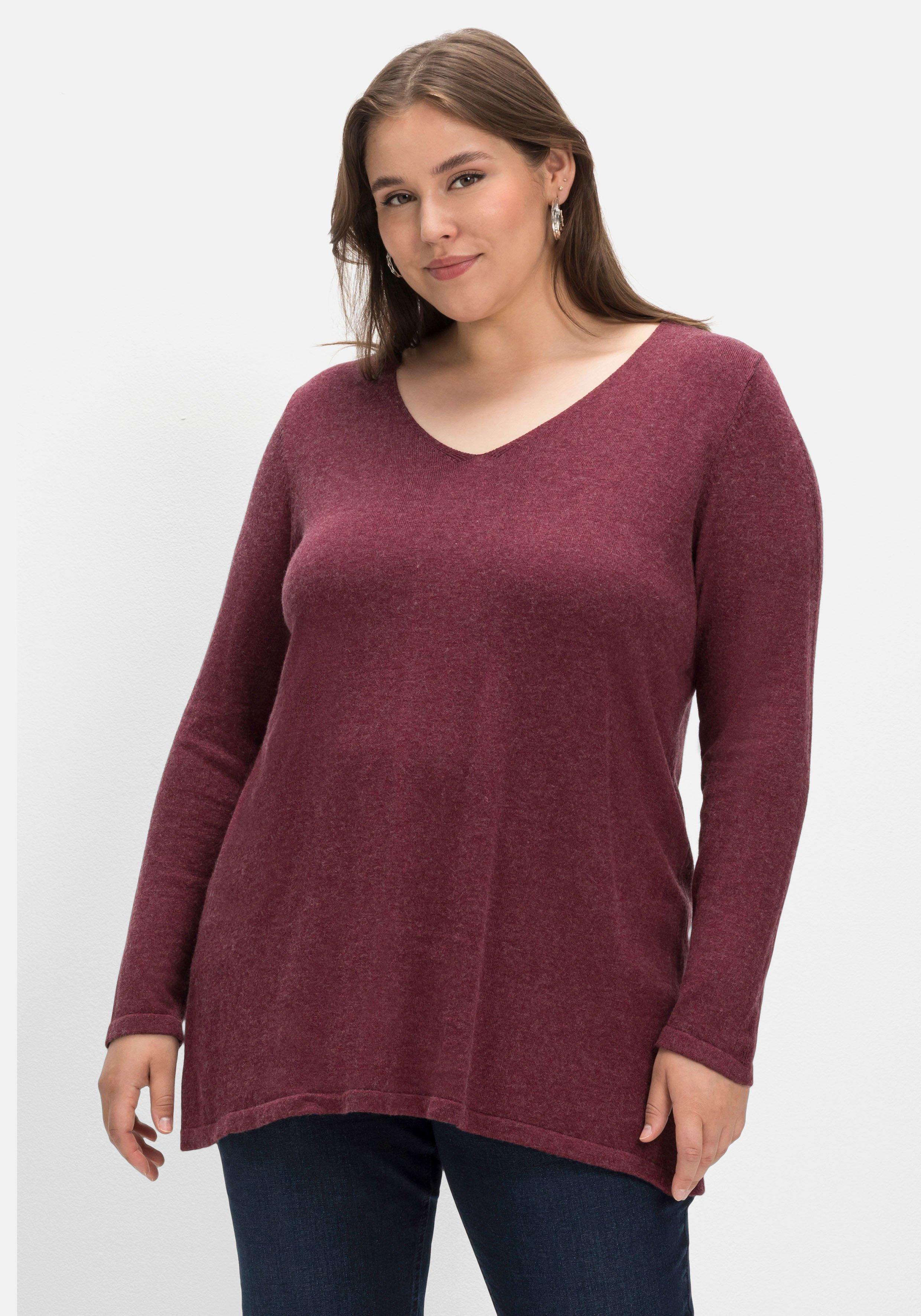 Pullover mit Kaschmir und Ajourstrick-Details
