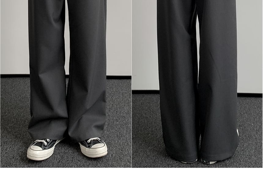 DAZO Studios - Mid Rise Plain Straight Leg Dress Pants